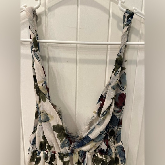 Abercrombie & Fitch Floral Patterned Tank Twist Shoulder L Y2K - Picture 6 of 7